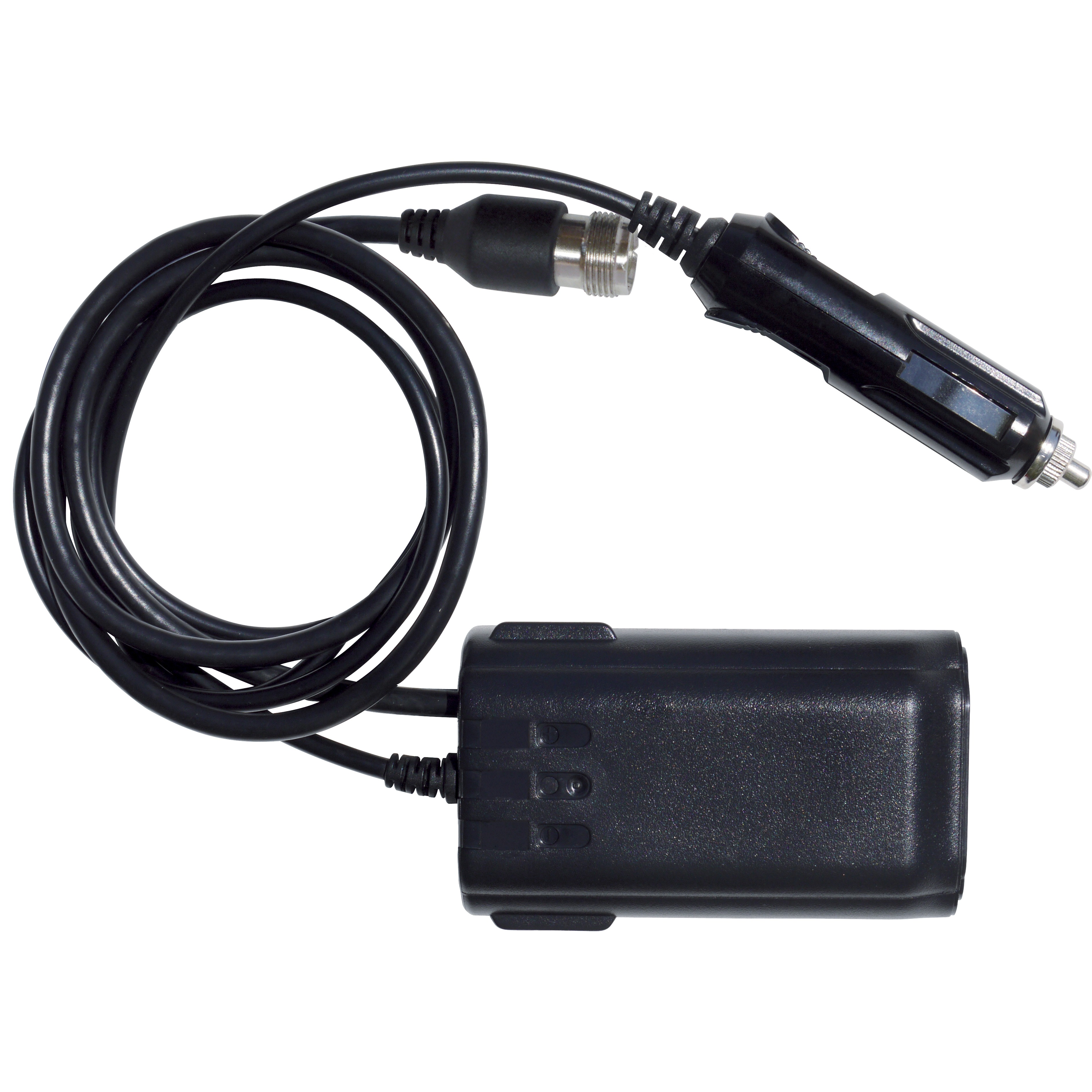 Adapter with CB antenna and cigarette lighter plug