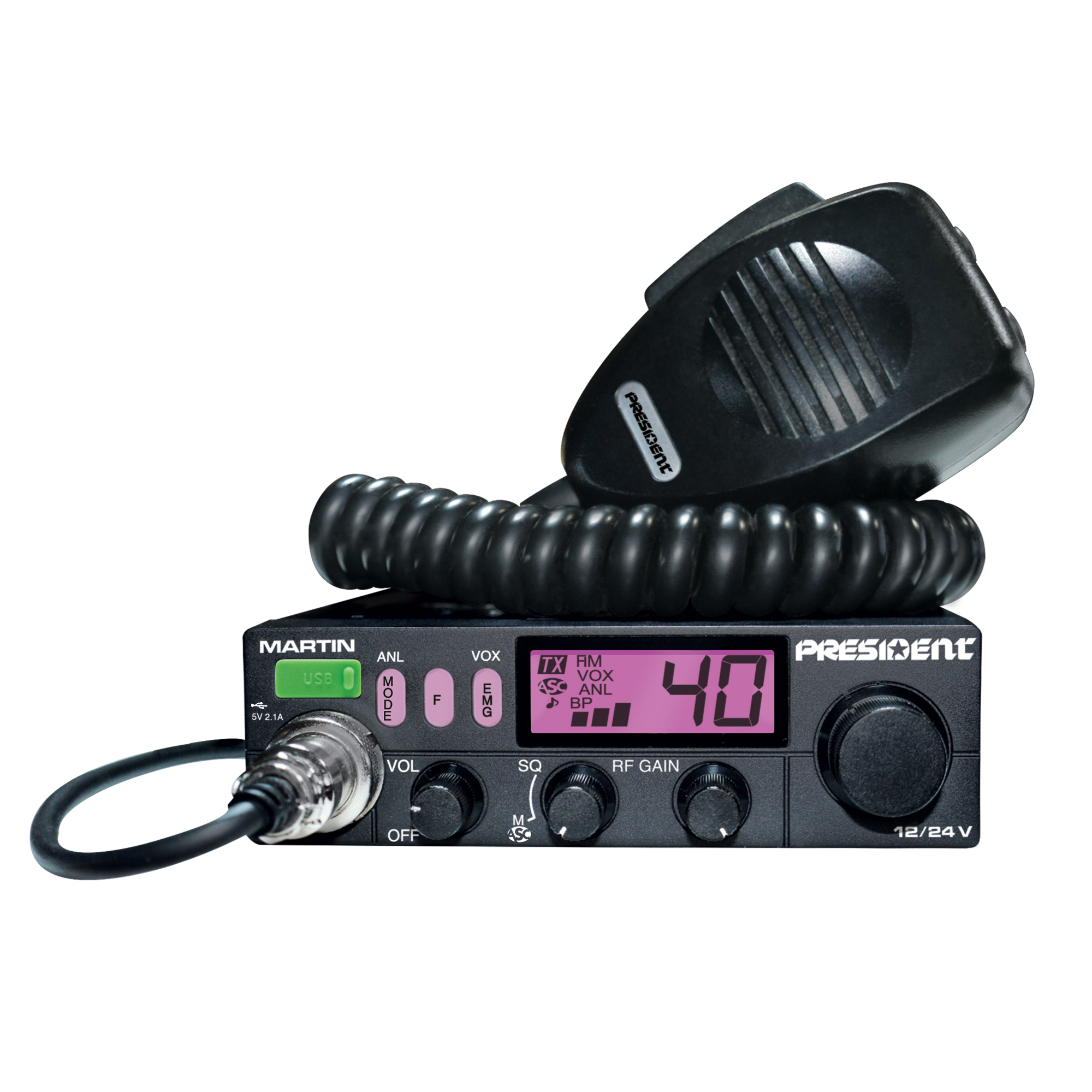 MARTIN ASC 12/24V - AM/FM transceivers - CB Radio / Ham Radio - President  Electronics